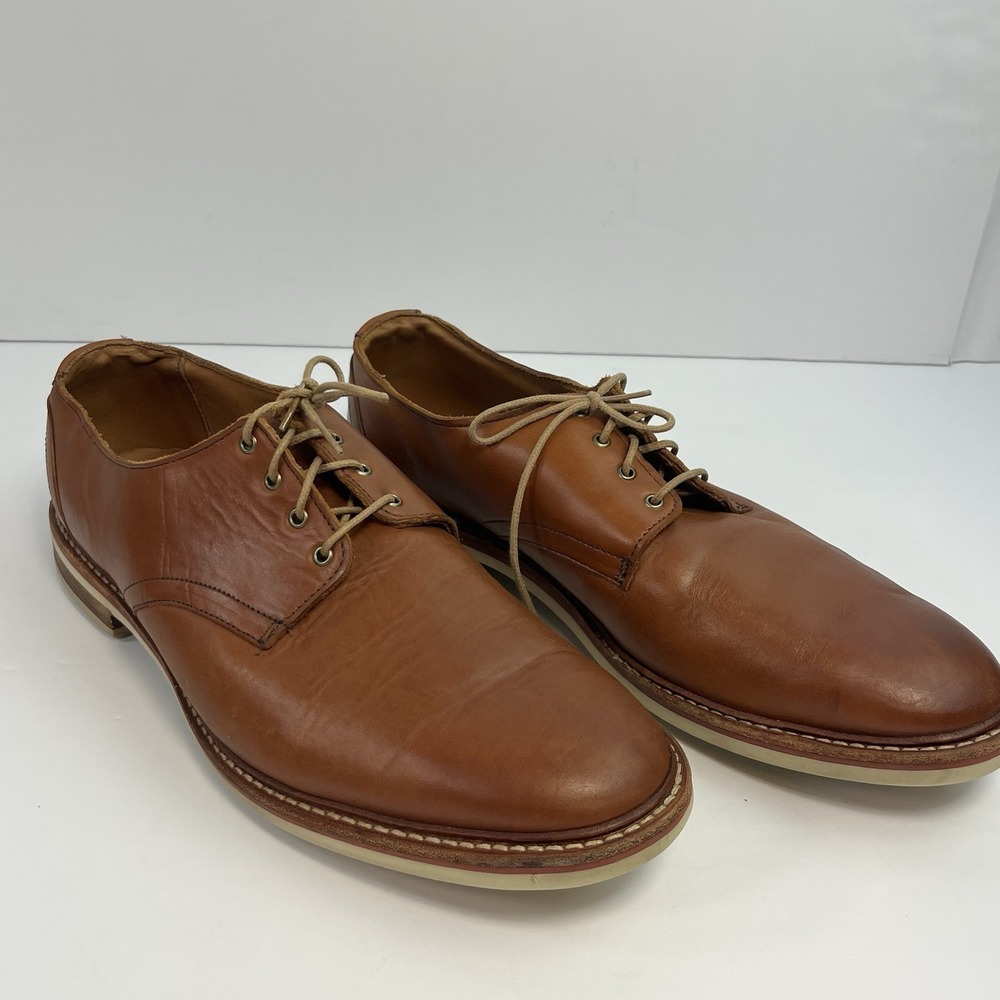 Allen Edmonds Nomad Men's Derby Shoes Size 11 D US Tan Leather Plain Toe Oxford - Picture 2 of 8